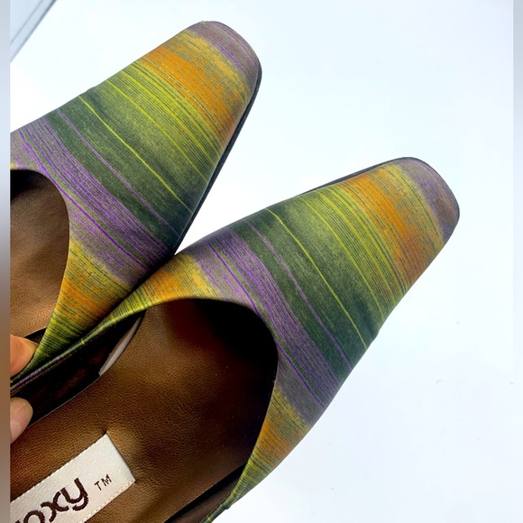 PROXY MADE IN SPAIN MULTICOLOR Leather HEELS WOMEN SIZE 8 - Picture 7 of 9